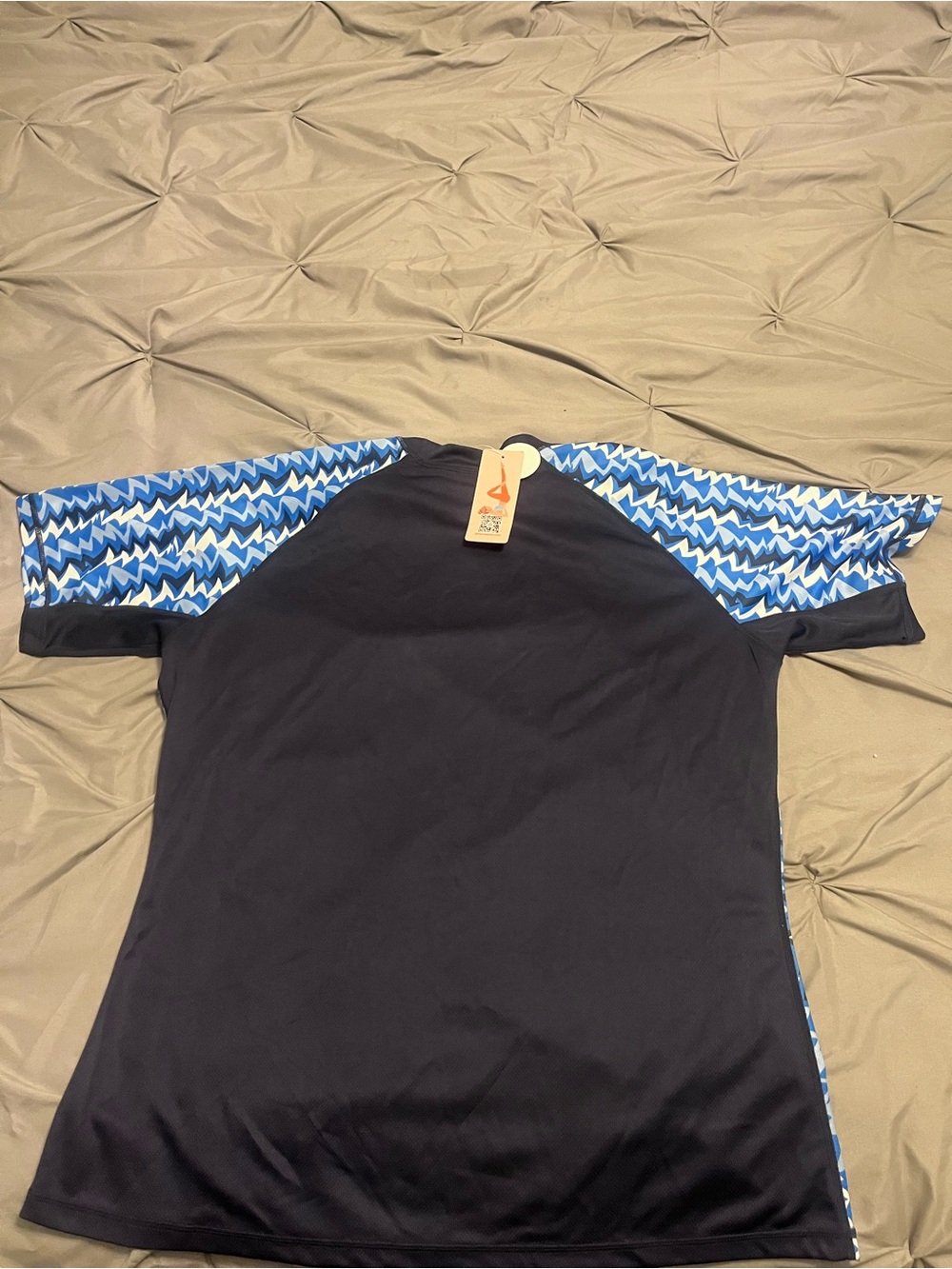 Mycharmo rashguard XL women’s Blue Pattern Swim Top